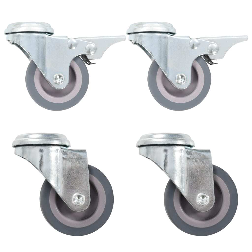 12 pcs Bolt Hole Swivel Casters 50 mm
