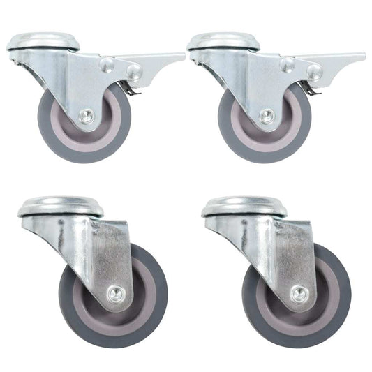 12 pcs Bolt Hole Swivel Casters 50 mm