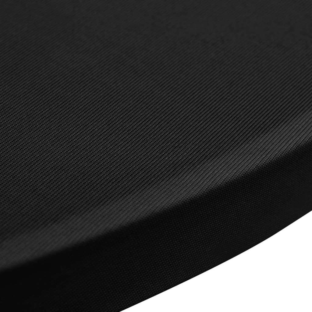 Standing Table Cover 80 cm Black Stretch 4 pcs