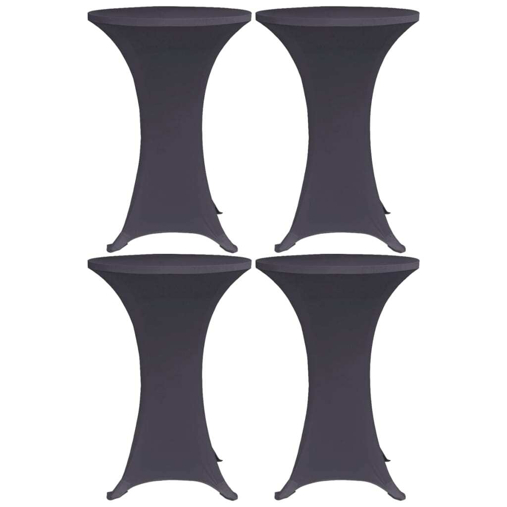 Stretch Table Cover 4 pcs 60 cm Anthracite