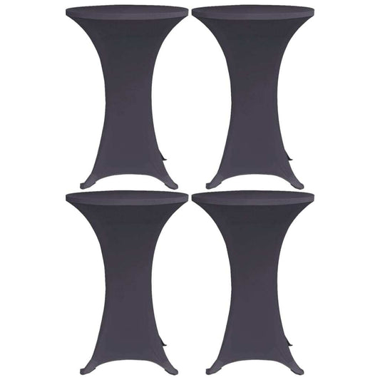 Stretch Table Cover 4 pcs 60 cm Anthracite