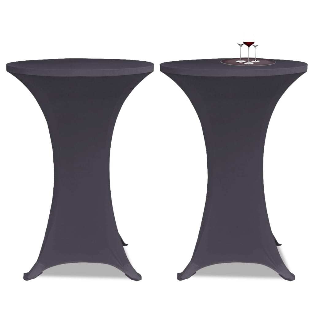 Stretch Table Cover 4 pcs 60 cm Anthracite