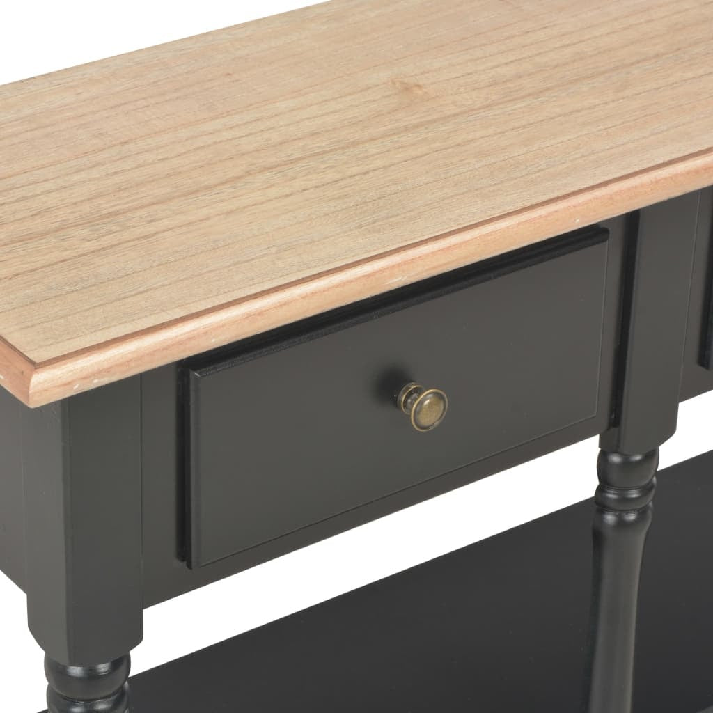 Console Table Black 120x30x76 cm MDF