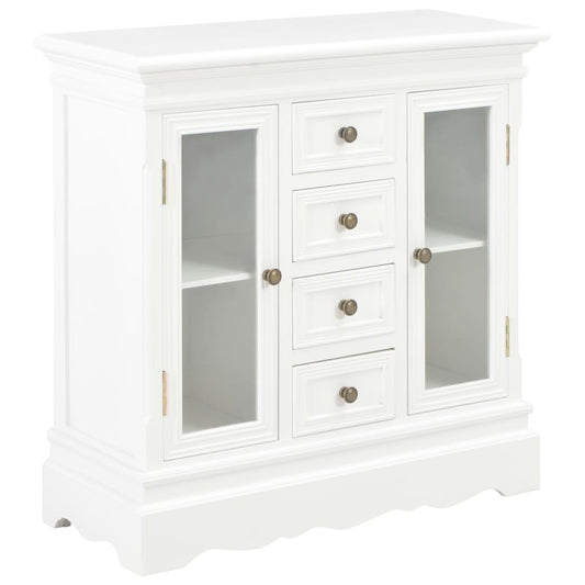 Sideboard White 70x28x70 cm Solid Pine Wood