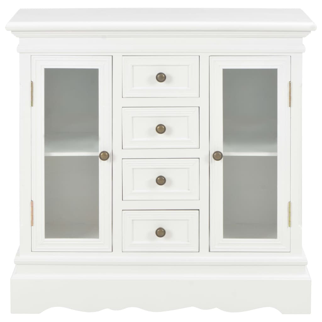 Sideboard White 70x28x70 cm Solid Pine Wood