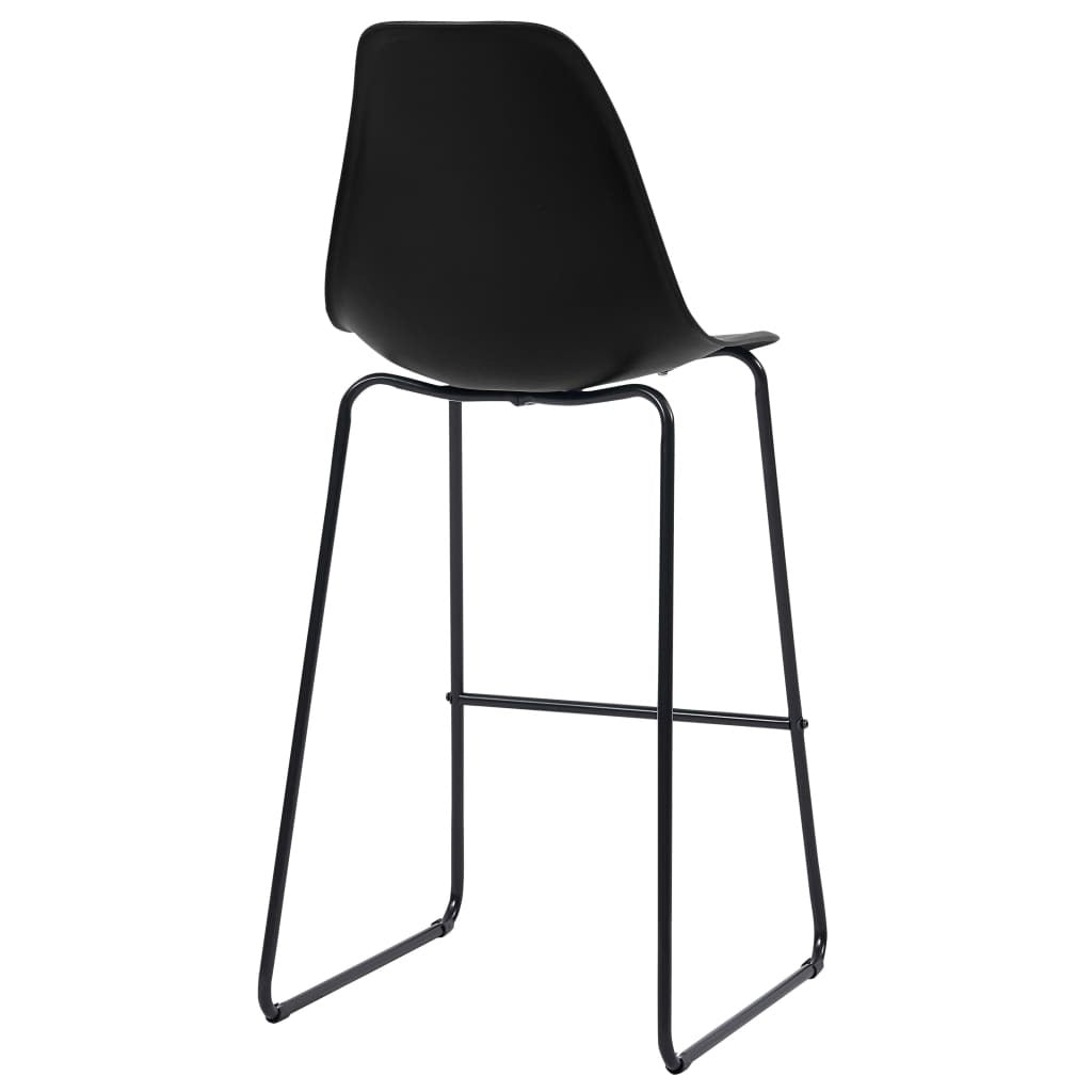 Bar Chairs 4 pcs Black Plastic