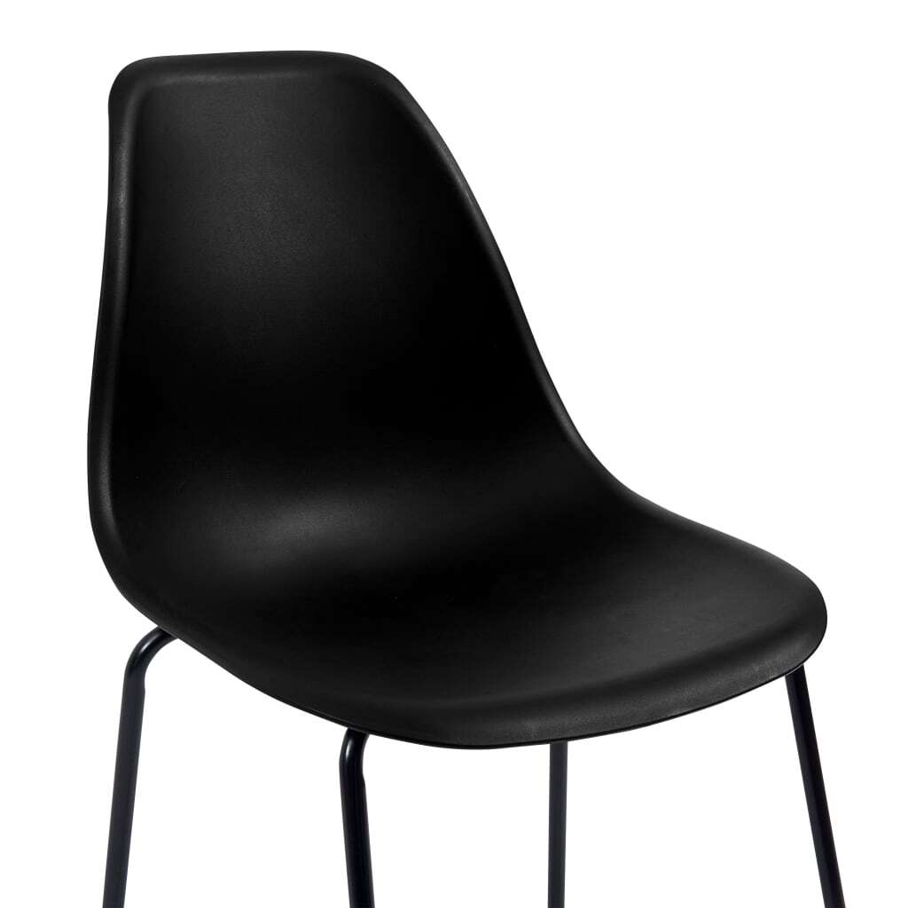 Bar Chairs 4 pcs Black Plastic