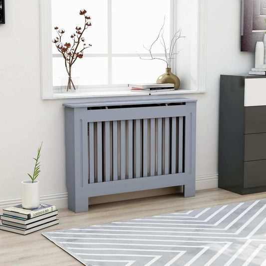 Radiator Cover Anthracite 112x19x81.5 cm MDF