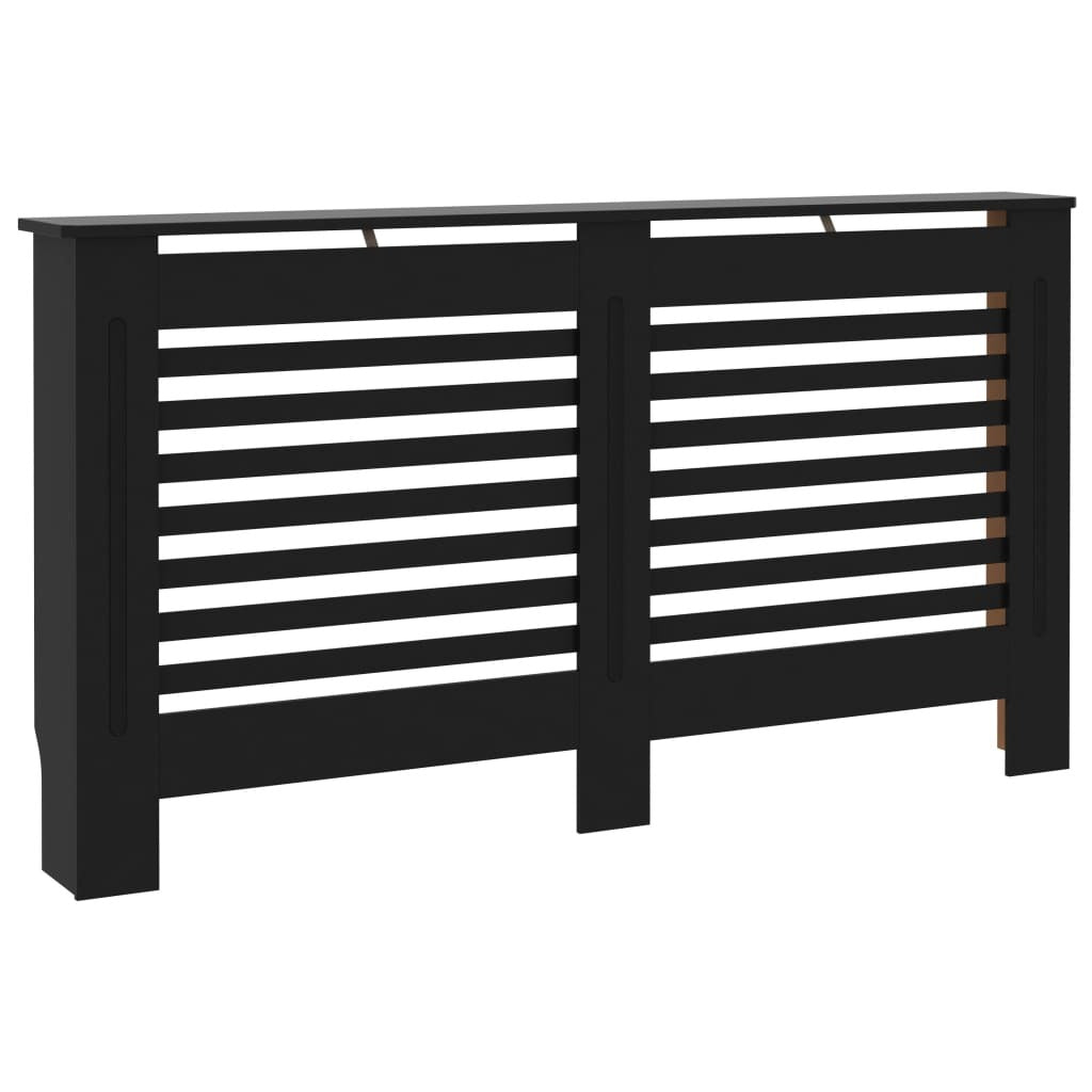 Radiator Cover Black 152x19x81.5 cm MDF