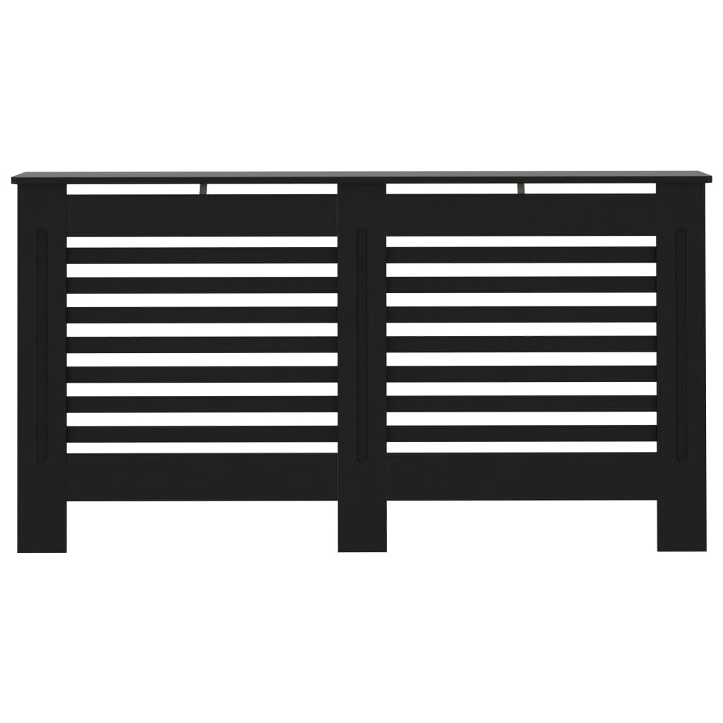 Radiator Cover Black 152x19x81.5 cm MDF