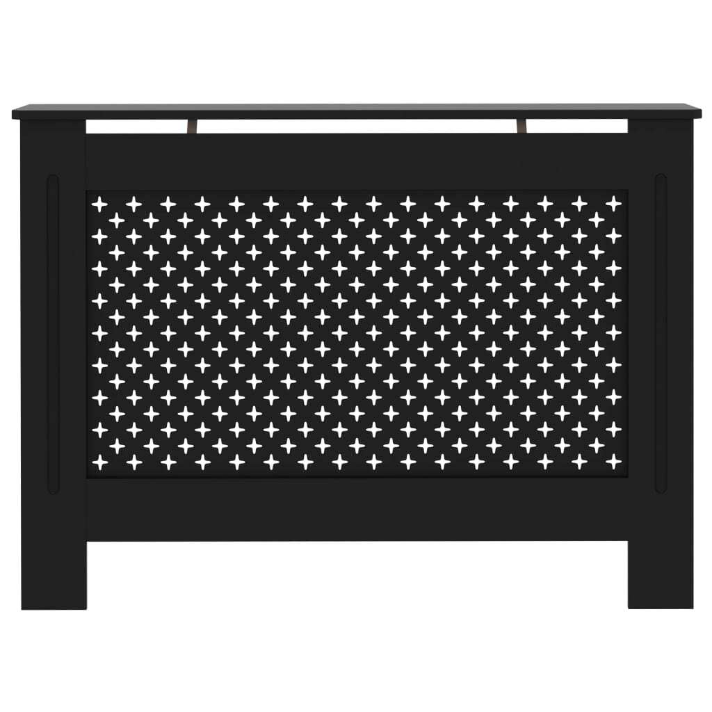 Radiator Cover Black 112x19x81.5 cm MDF