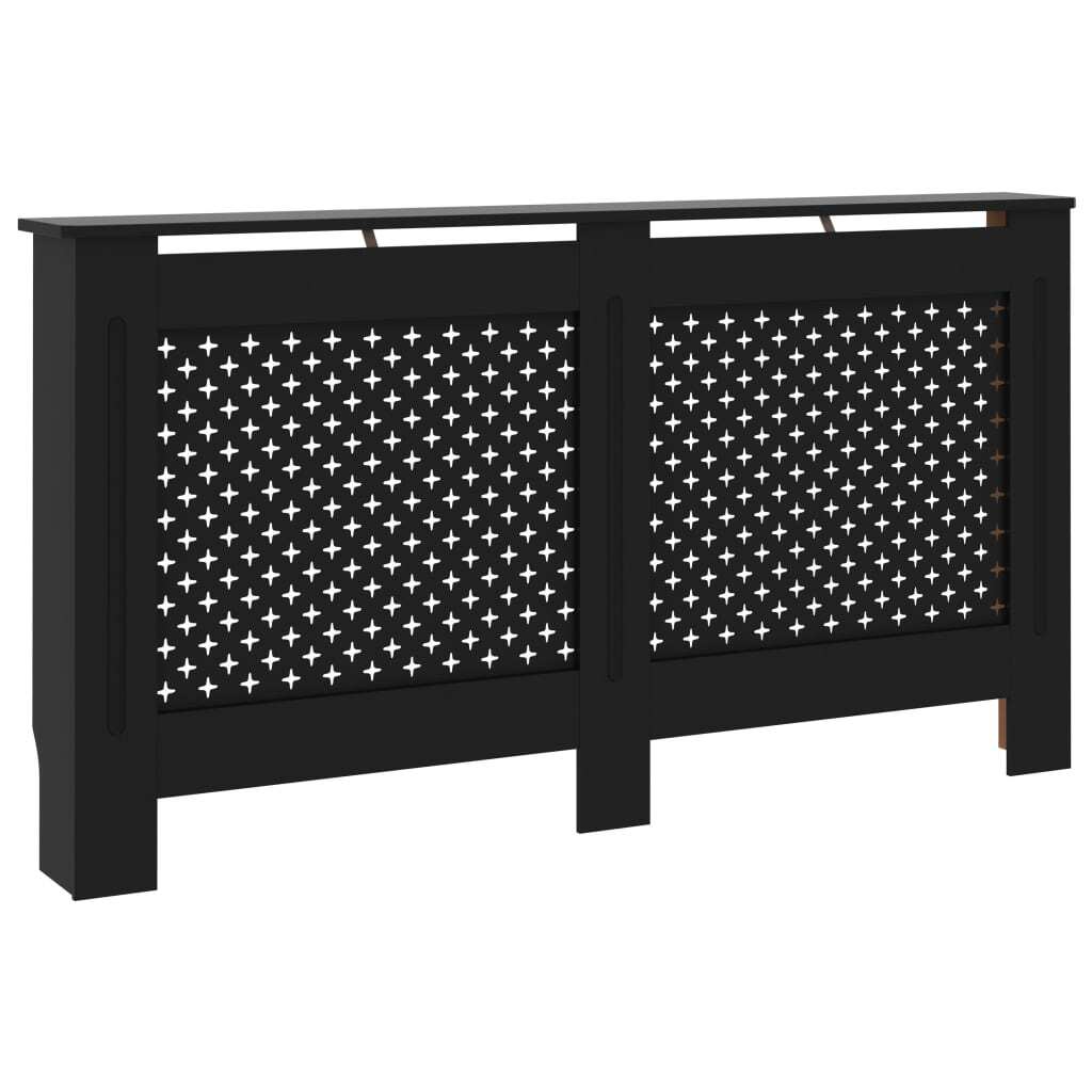 Radiator Cover Black 152x19x81.5 cm MDF