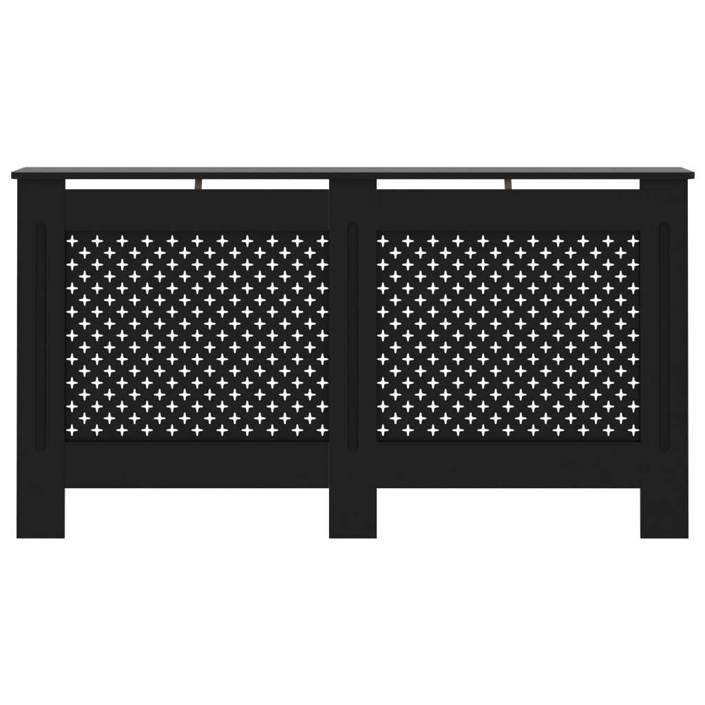 Radiator Cover Black 152x19x81.5 cm MDF