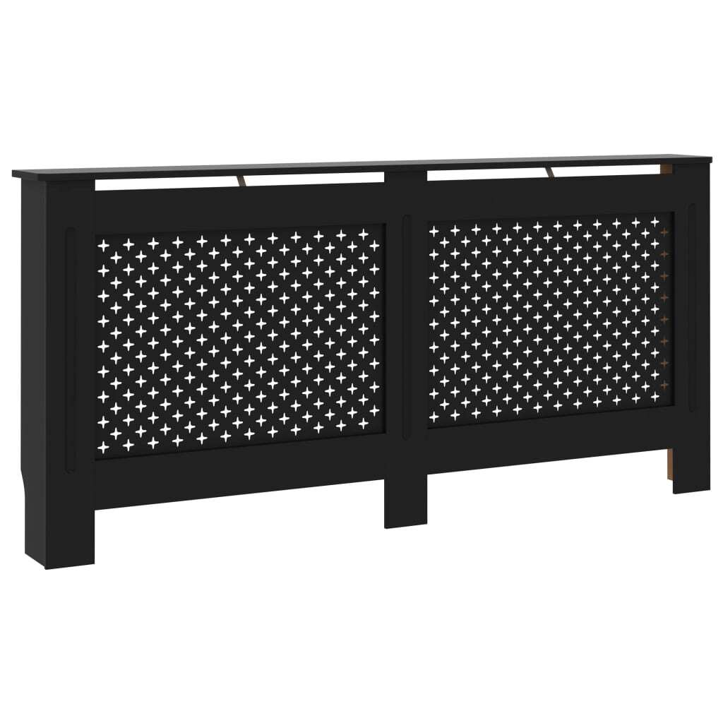 Radiator Cover Black 172x19x81.5 cm MDF