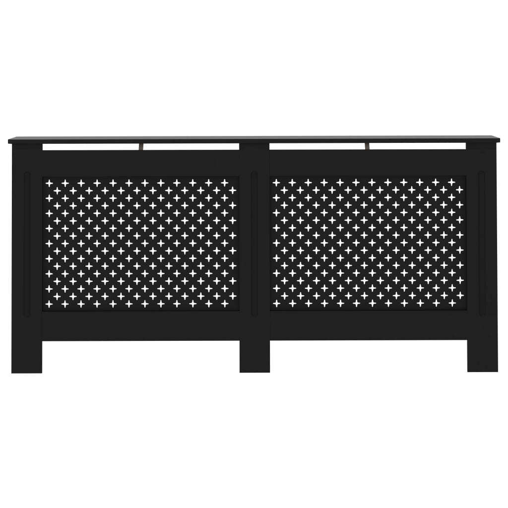 Radiator Cover Black 172x19x81.5 cm MDF