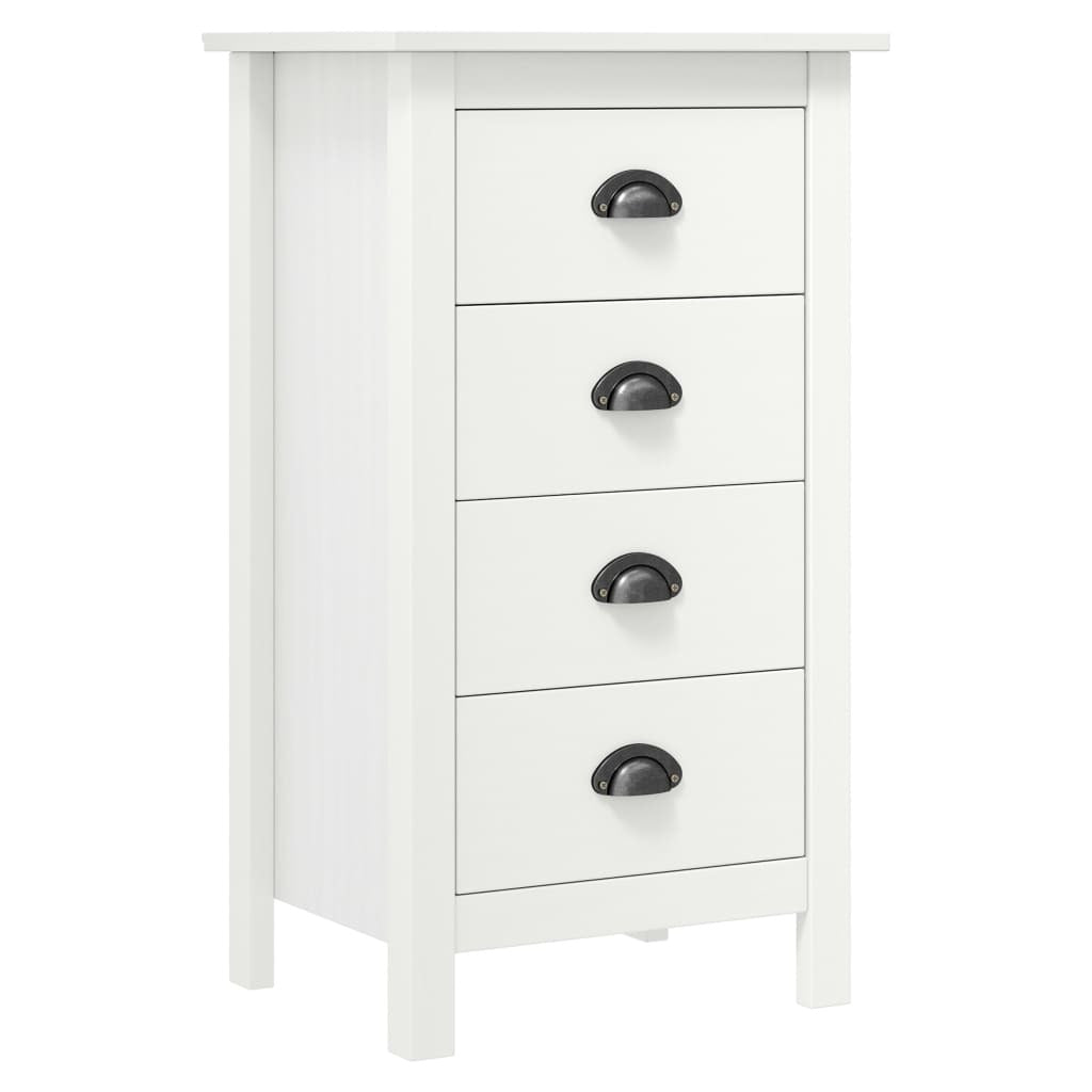 Sideboard Hill White 46x35x80 cm Solid Pine Wood