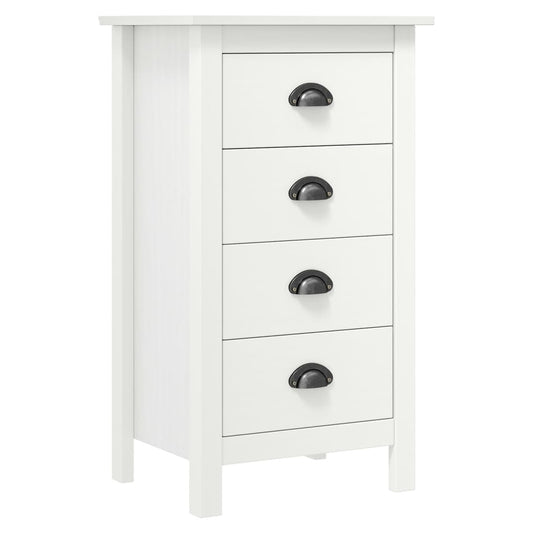Sideboard Hill White 46x35x80 cm Solid Pine Wood