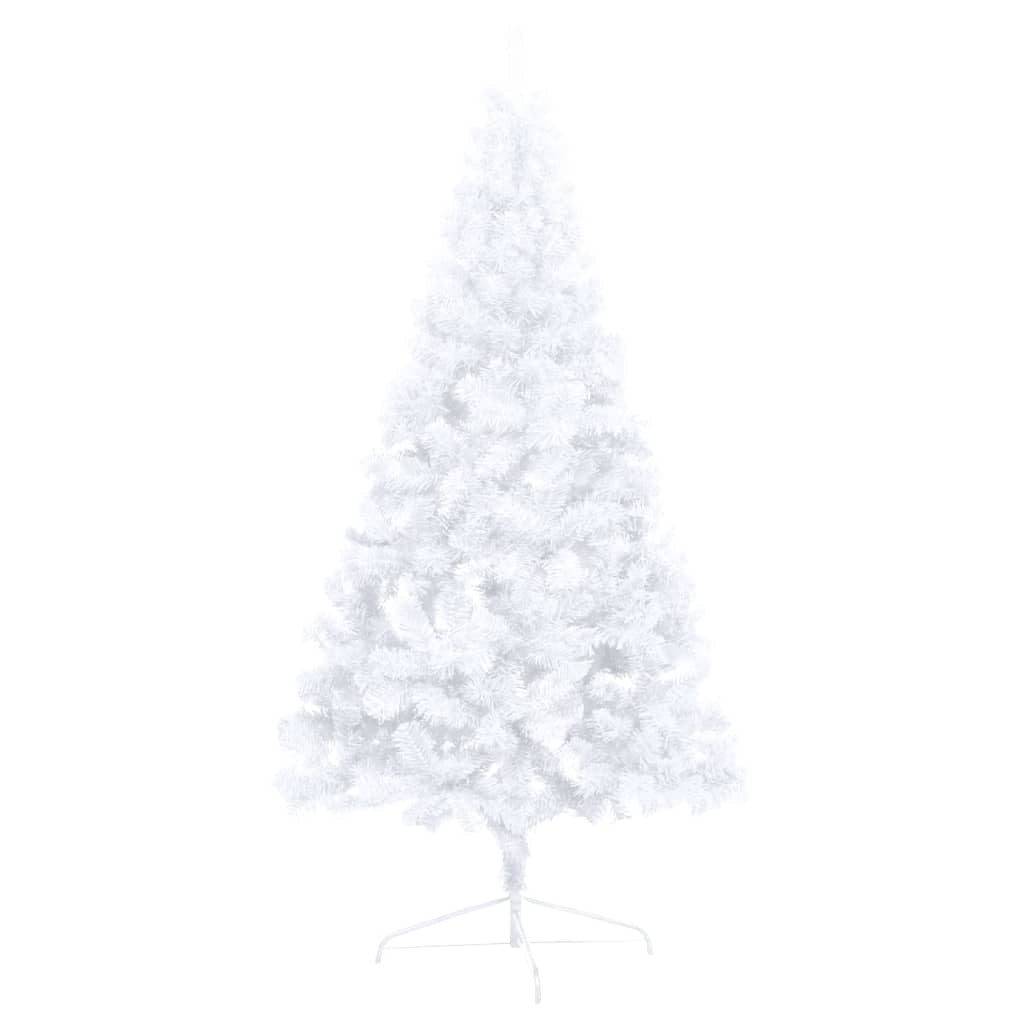 Artificial Half Pre-lit Christmas Tree with Ball Set White 240 cm