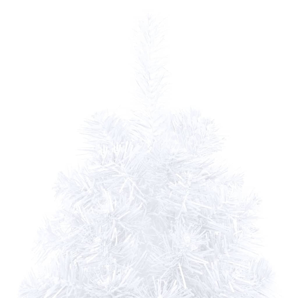 Artificial Half Pre-lit Christmas Tree with Ball Set White 240 cm