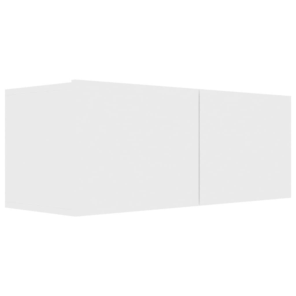 6 Piece TV Cabinet Set White Engineered Wood