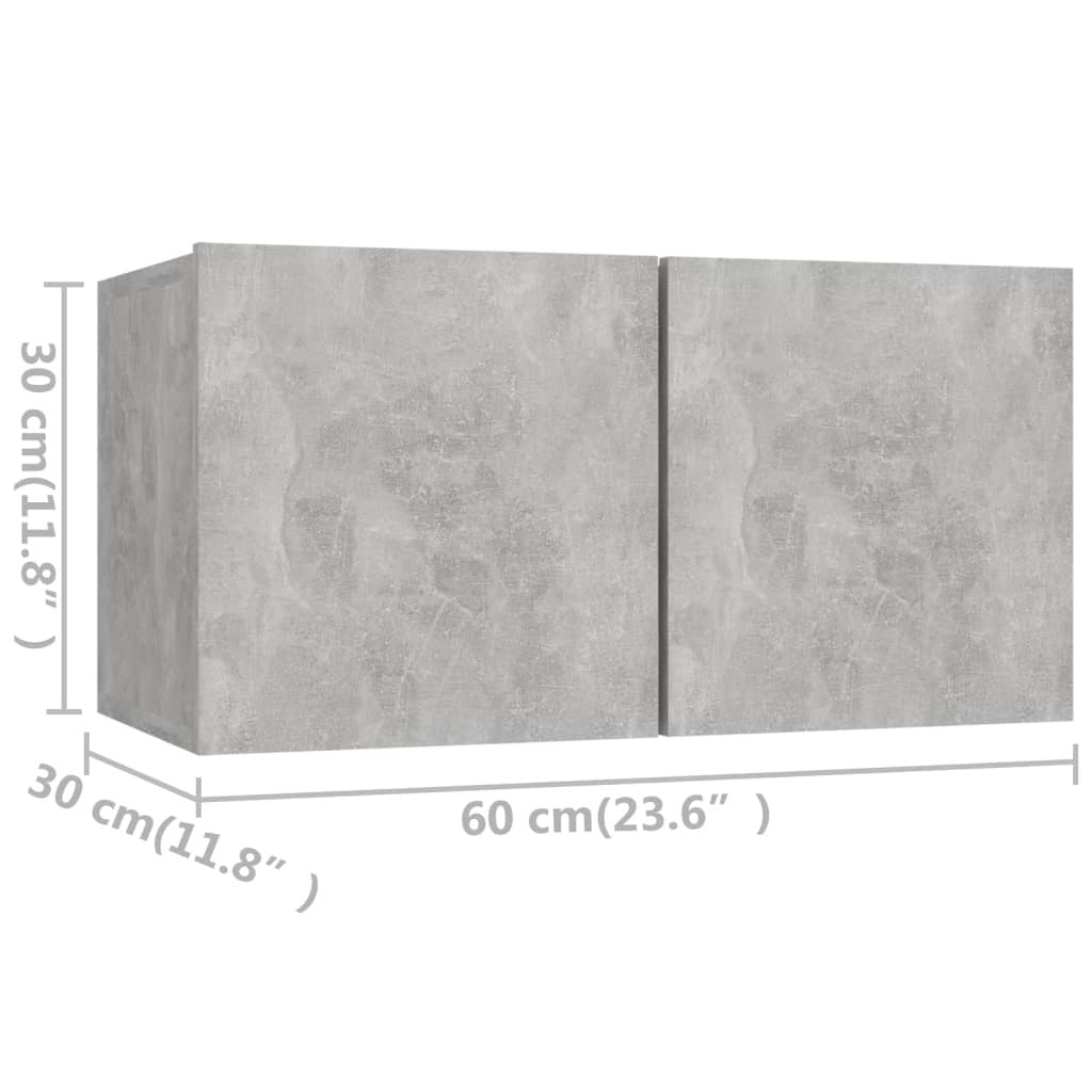 2 Piece TV Cabinet Set Concrete Grey Engineered Wood