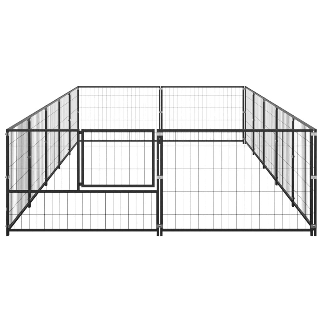 Dog Kennel Black 10 m Steel
