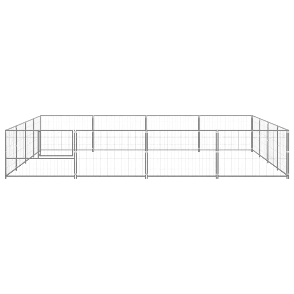 Dog Kennel Silver 16 m Steel