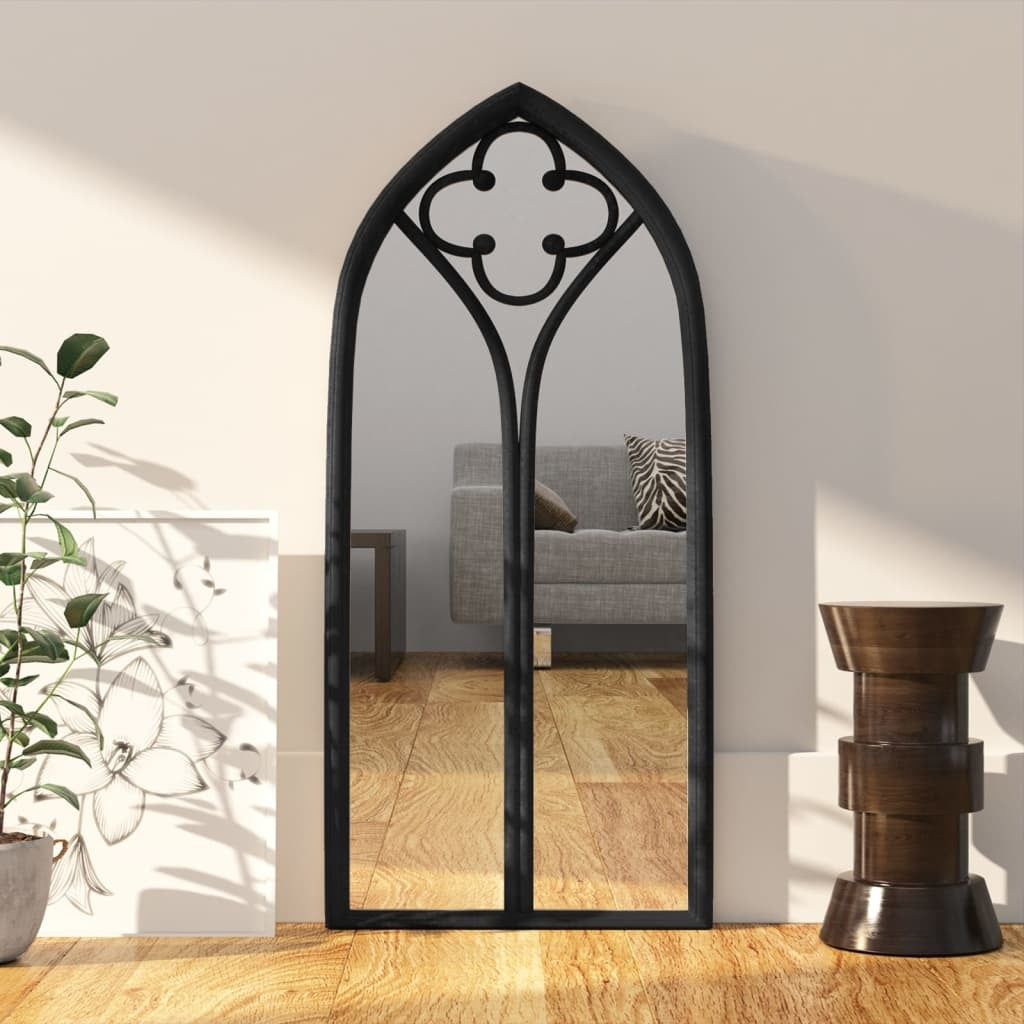 Mirror Black 100x45 cm Iron for Indoor Use