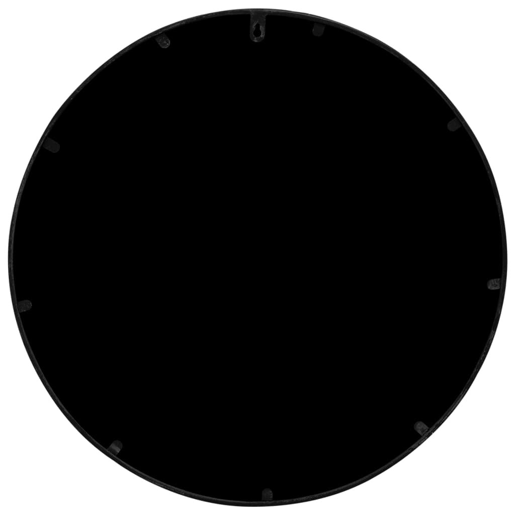 Mirror Black 60x2.5 cm Iron Round for Indoor Use