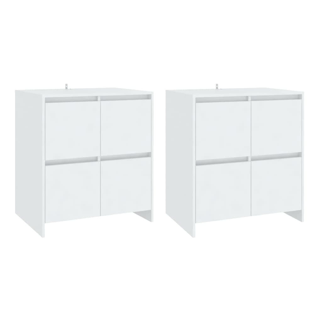 Sideboards 2 pcs White 70x41x75 cm Engineered Wood