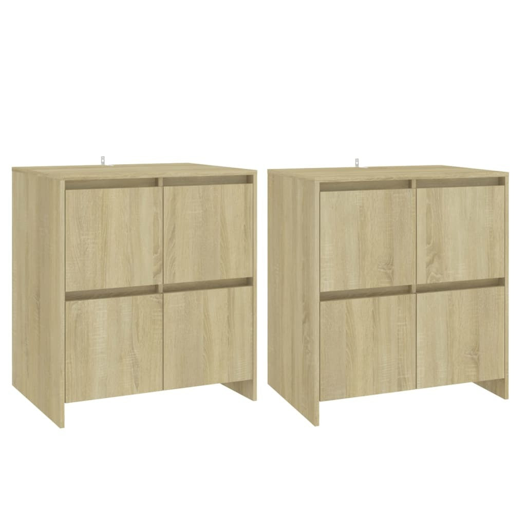 Sideboards 2 pcs Sonoma Oak 70x41x75 cm Engineered Wood