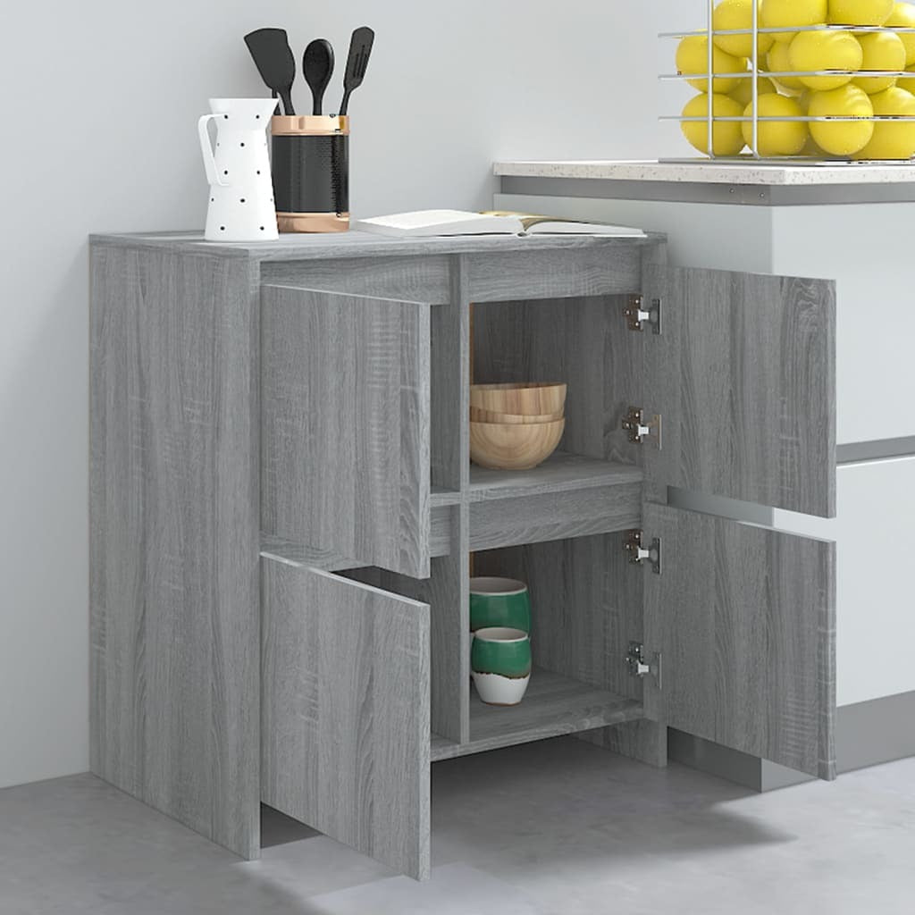 Sideboards 2 pcs Grey Sonoma 70x41x75 cm Engineered Wood