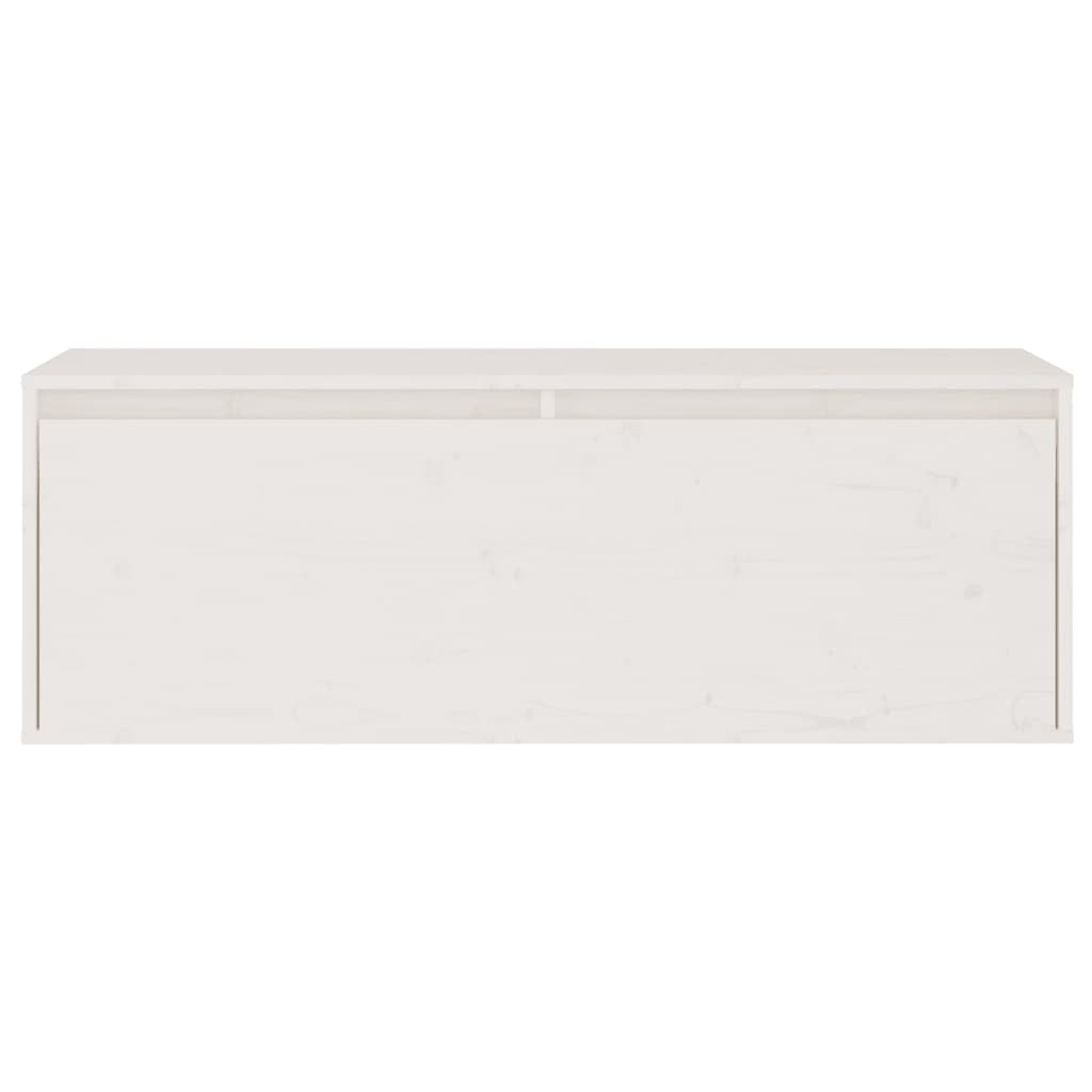 TV Cabinets 2 pcs White Solid Wood Pine