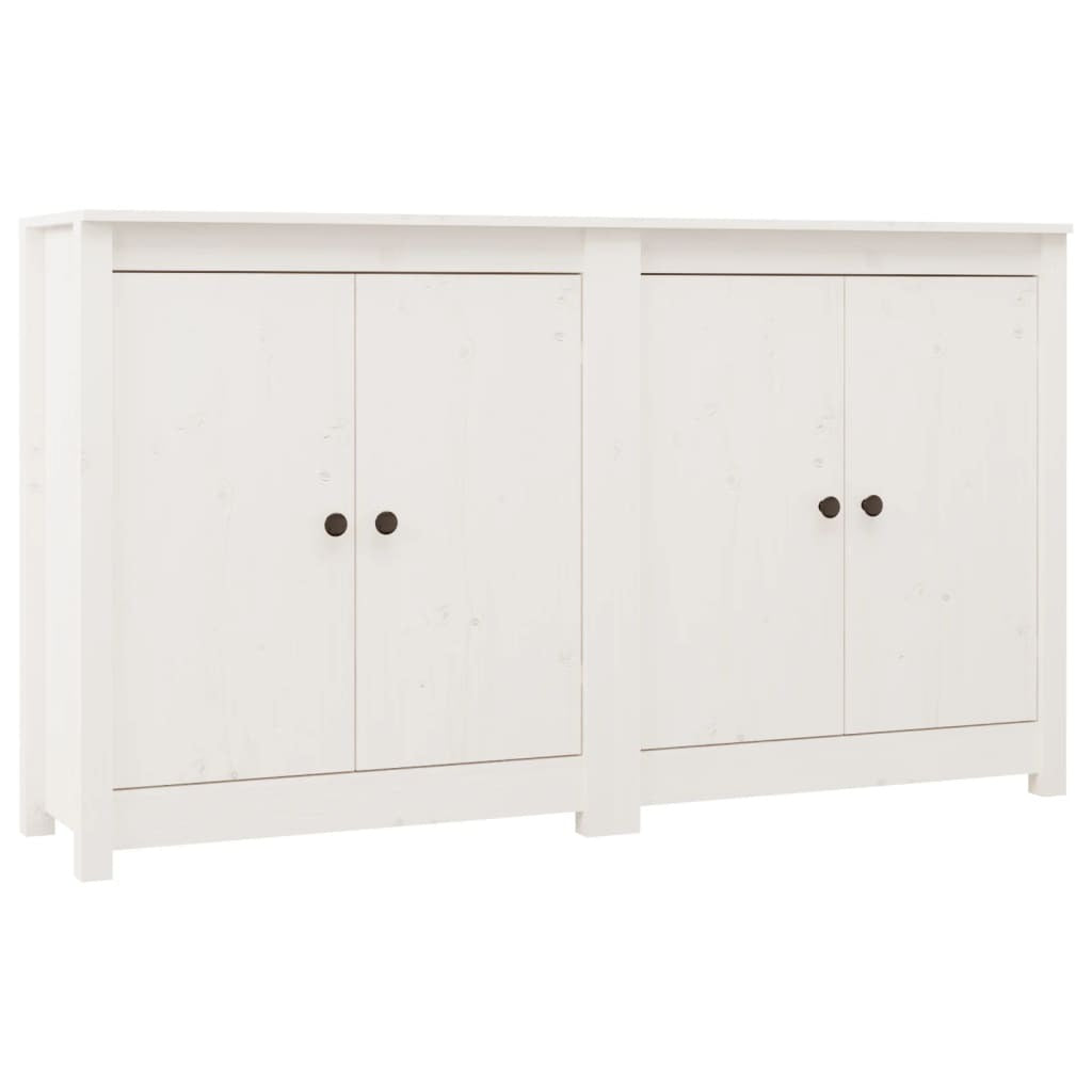 Sideboards 2 pcs White 70x35x80 cm Solid Wood Pine