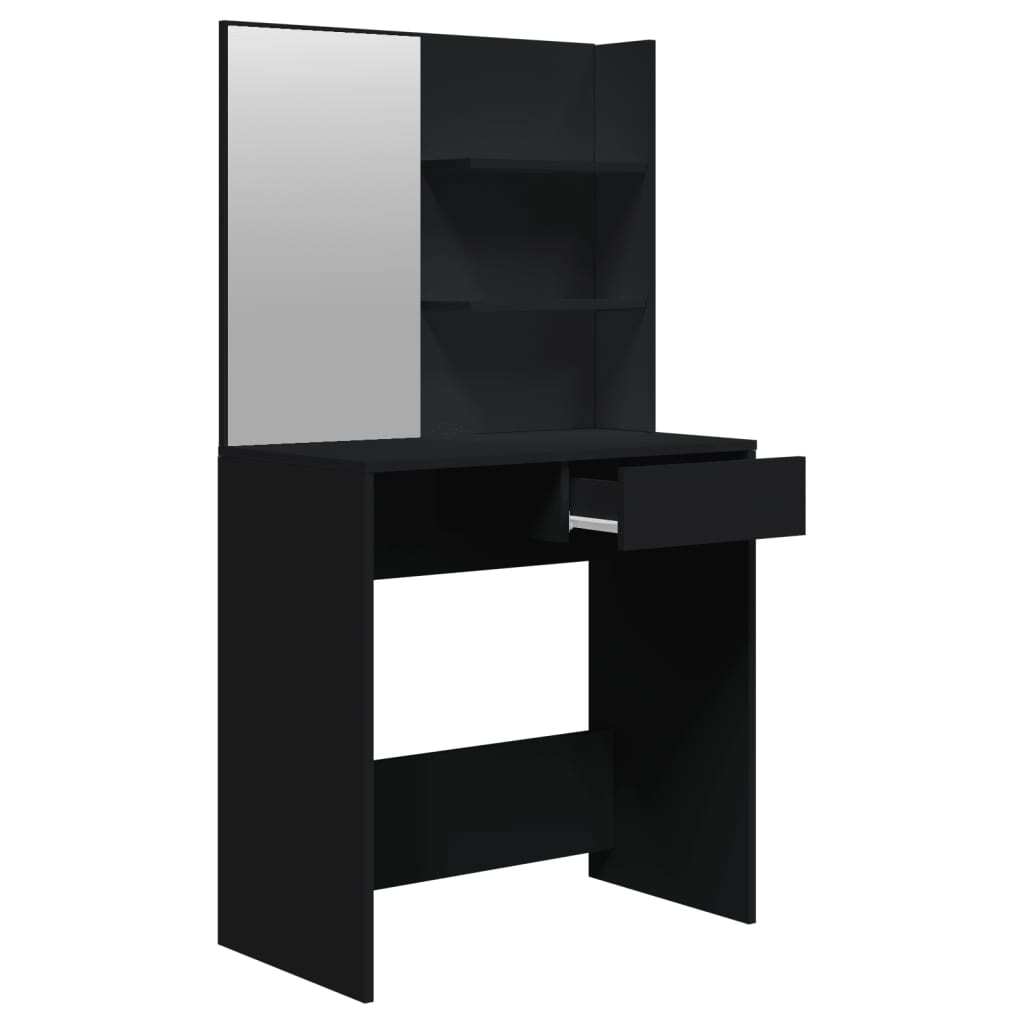 Dressing Table Set Black 74.5x40x141 cm