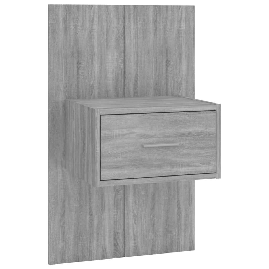 Bed Headboard with Cabinets Grey Sonoma Engineered Wood