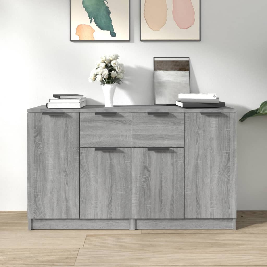Sideboards 2 pcs Grey Sonoma 60x30x70 cm Engineered Wood