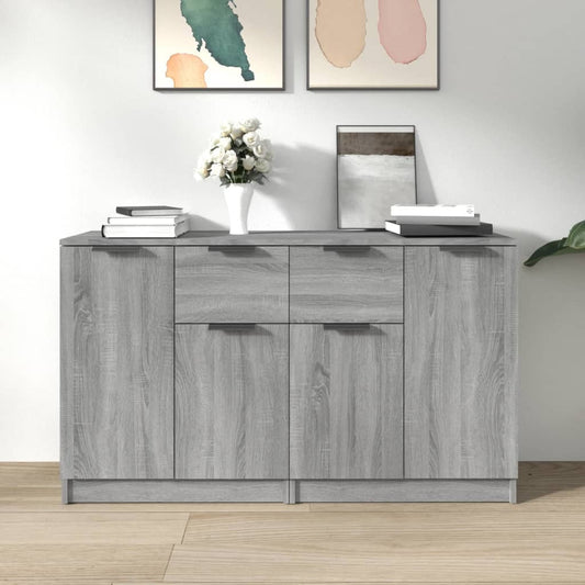 Sideboards 2 pcs Grey Sonoma 60x30x70 cm Engineered Wood