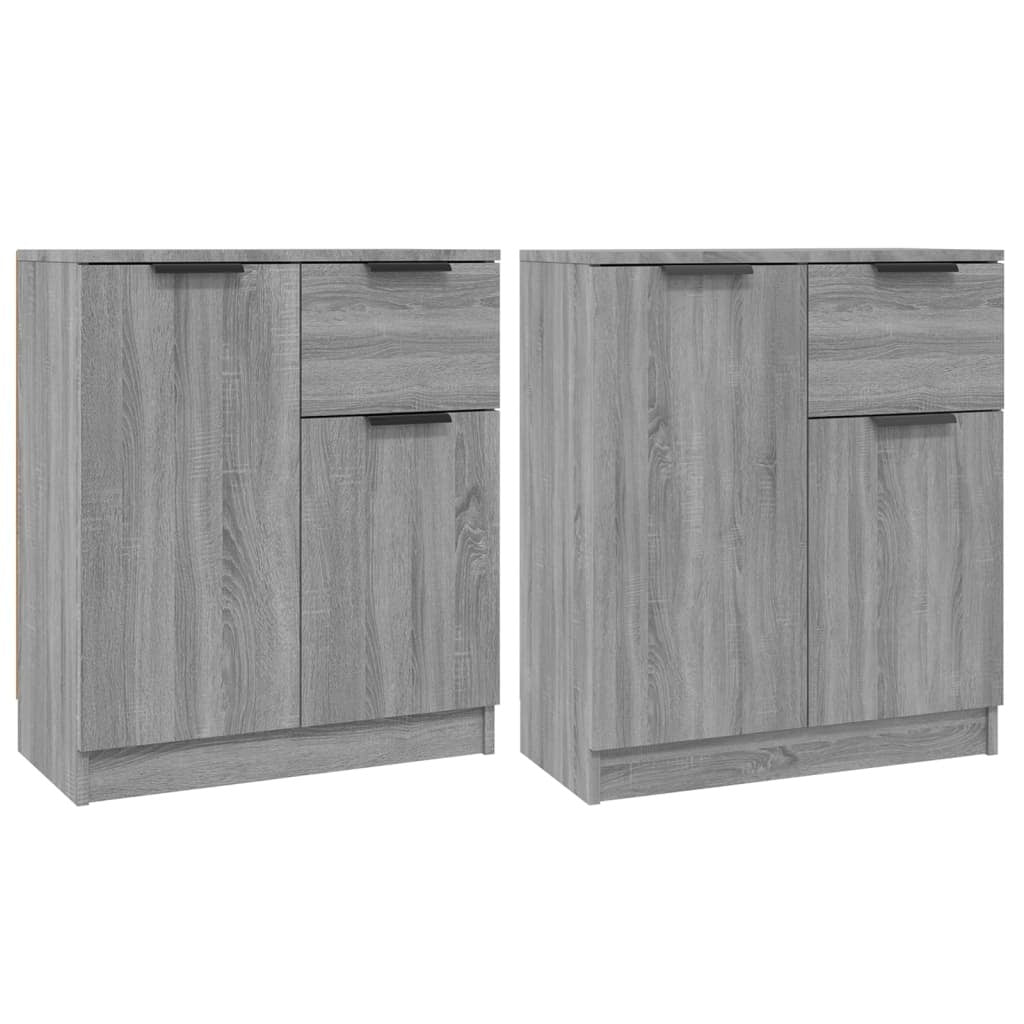 Sideboards 2 pcs Grey Sonoma 60x30x70 cm Engineered Wood