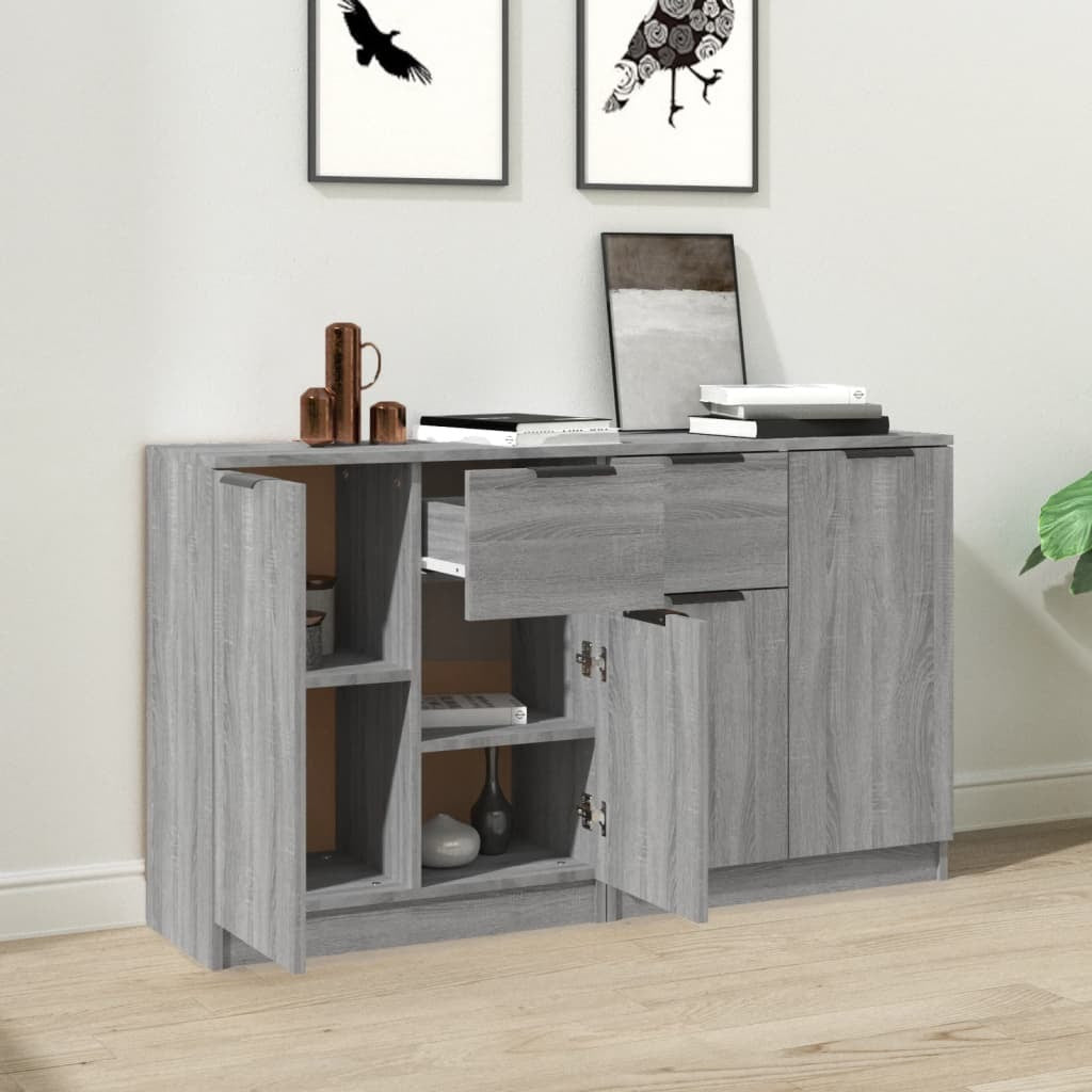 Sideboards 2 pcs Grey Sonoma 60x30x70 cm Engineered Wood
