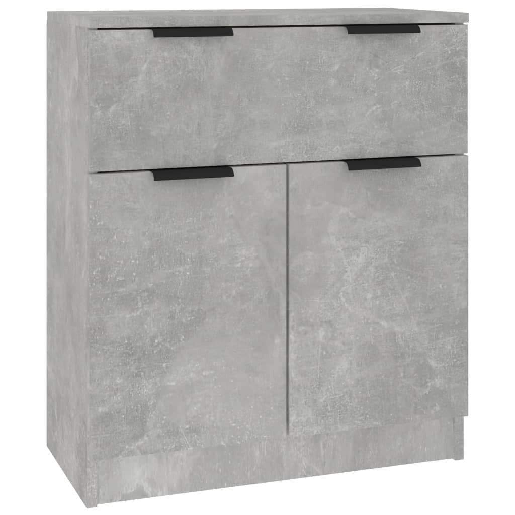 Sideboards 3 pcs Concrete Grey Engineered Wood