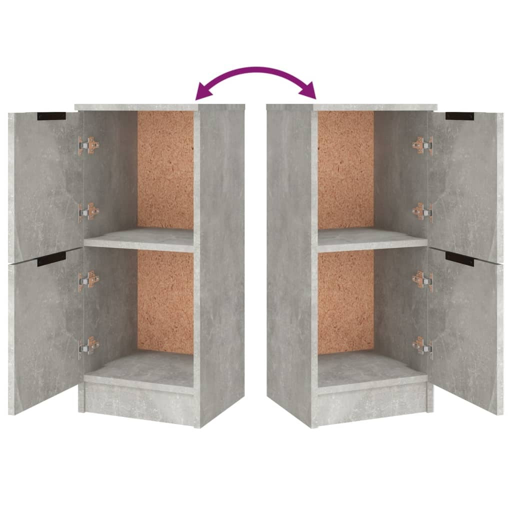 Sideboards 3 pcs Concrete Grey Engineered Wood