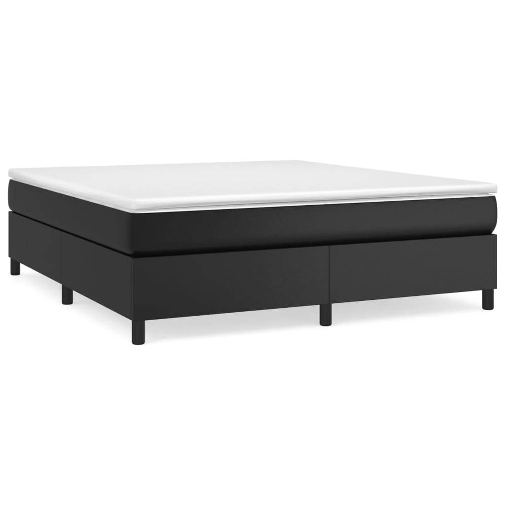 Bed Frame without Mattress Black Super King Faux Leather (UK/IE/FI/NO only)