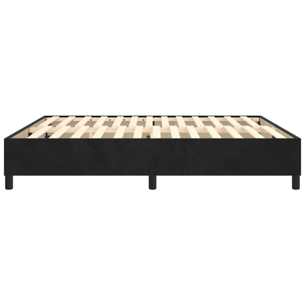 Bed Frame without Mattress Black Super King Velvet (UK/IE/FI/NO only)