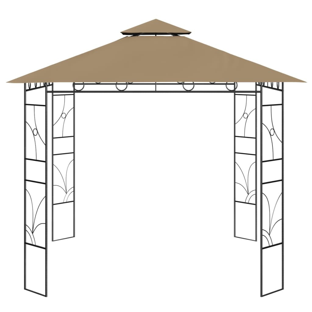 Gazebo 3x3x2.7 m Taupe 160 g/m