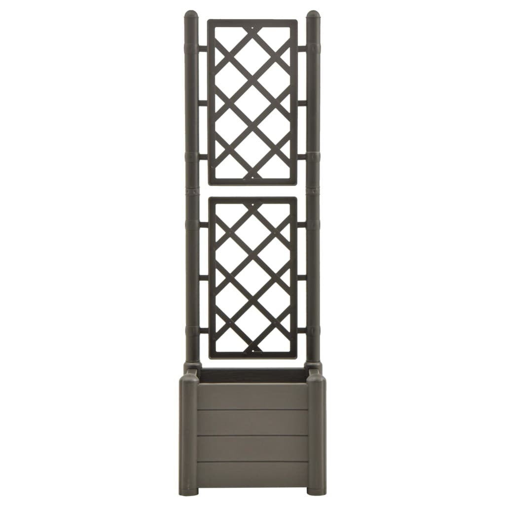 Garden Planter with Trellis 43x43x142 cm PP Anthracite