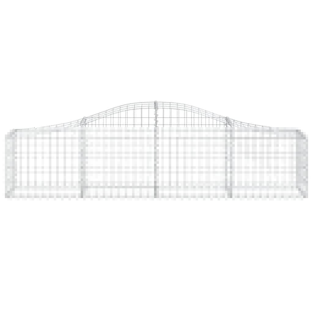 Arched Gabion Baskets 3 pcs 200x30x40/60 cm Galvanised Iron
