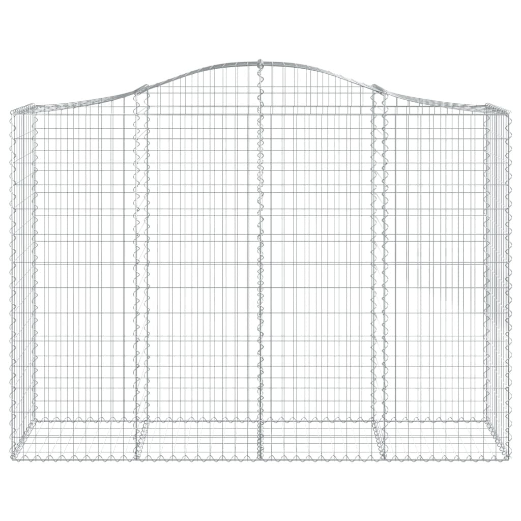 Arched Gabion Baskets 10 pcs 200x50x140/160 cm Galvanised Iron
