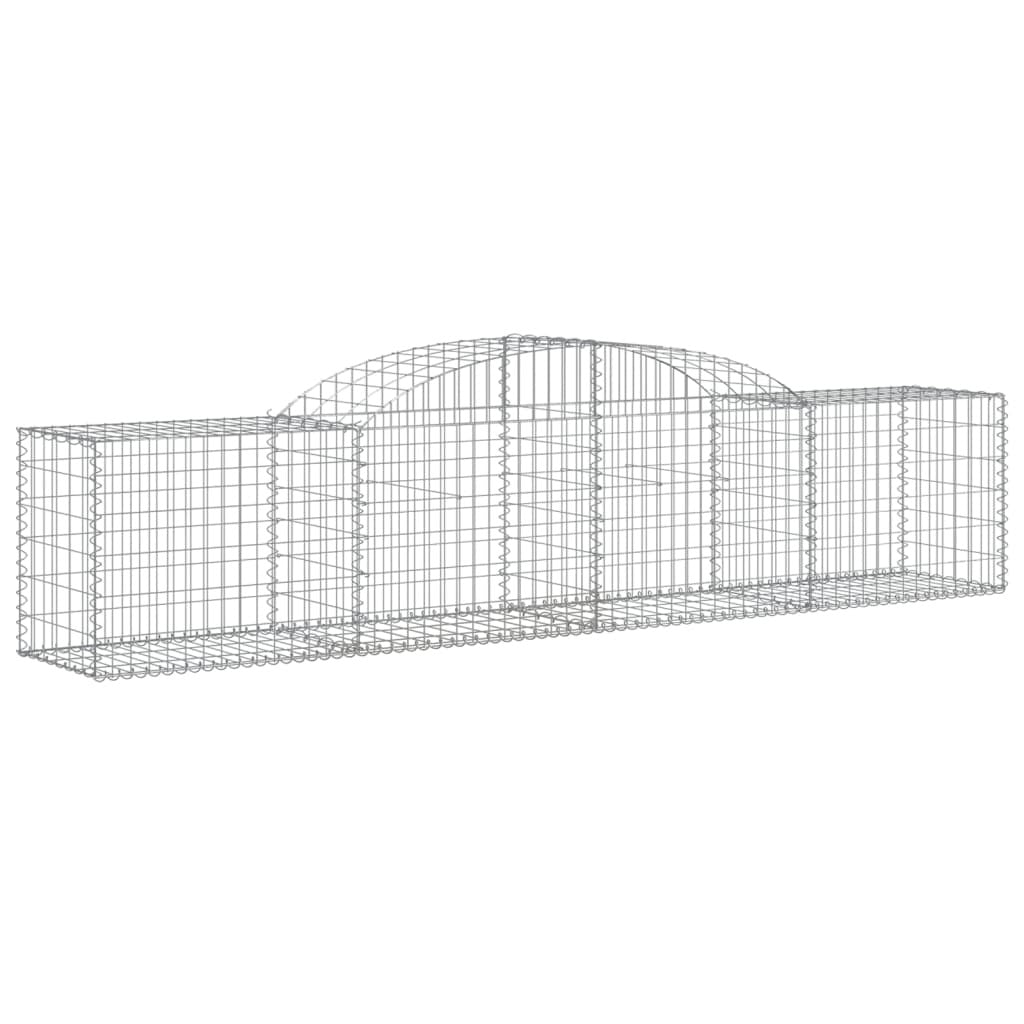 Arched Gabion Baskets 17 pcs 300x50x60/80 cm Galvanised Iron