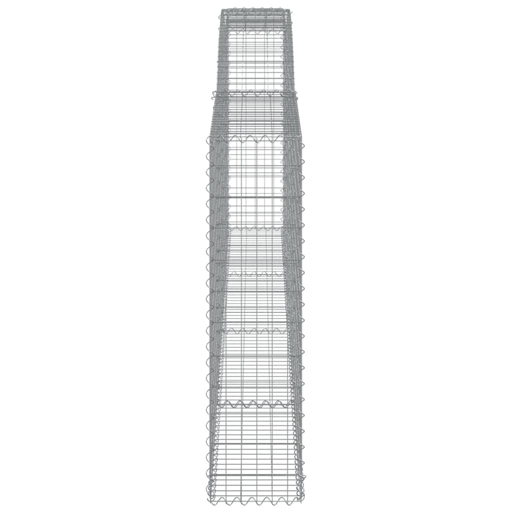 Arched Gabion Baskets 9 pcs 400x30x120/140 cm Galvanised Iron